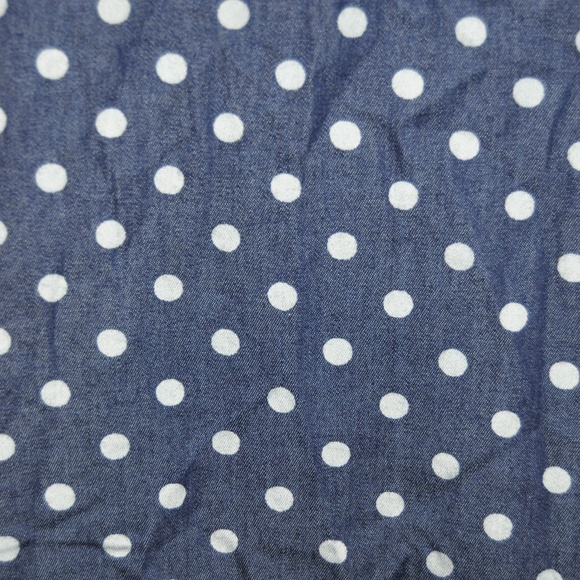 STEVIE & LINDSAY Polka-Dot Denim Shirt Dress [C9] - Picture 3 of 8